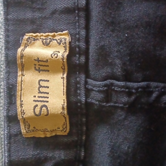 Heyfanee Mens Slim Fit Casual Stretch Black Jeans - Picture 2 of 6